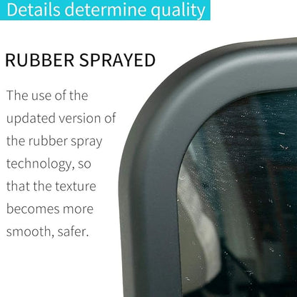 Baby Car Mirror Most Stable Backseat Mirror with Premium Matte Finish,Ultra High Definition PMMA Material, Secure and Shatterproof,Black