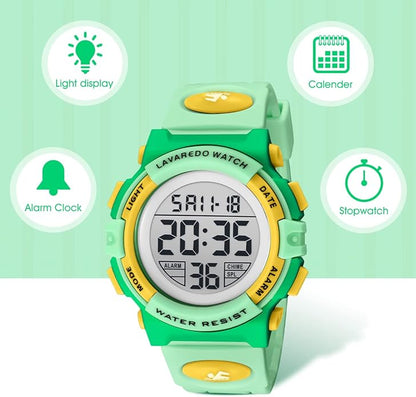 Kids Watch,Boys Watch for 3-15 Year Old Boys,Digital Sport Outdoor Multifunctional Chronograph LED 50 M Waterproof Alarm Calendar Analog Watch for Children with Silicone Band,Kids Gift