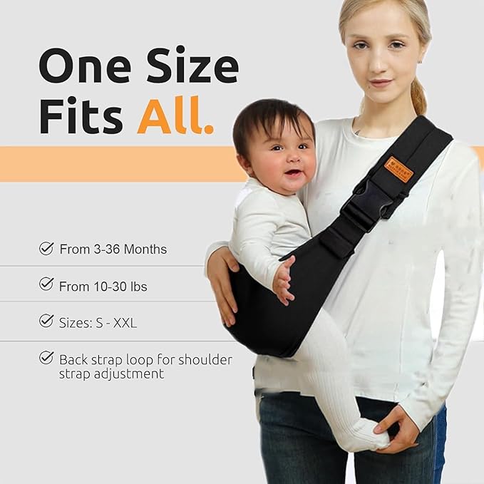 Baby Sling Carrier Newborn to Toddler Adjustable One-Shoulder Design with Hip Seat Support, Labor-Saving Baby Wraps Carrier 10-30 lbs(Mesh,Gray)