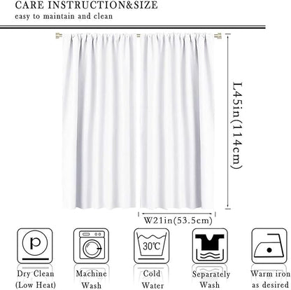 Dinosaur Curtains for Kids Boys Girls Home Decor Childish Cute Dino Animals Print Pattern Rod Pocket Blackout Window Drapes for Nursery Baby Bedroom Playroom W21xL45in 2 Panels