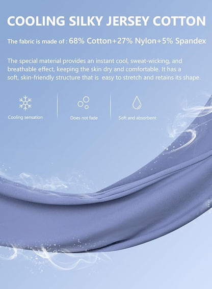 Meiz Pregnancy Pillows, Cooling Silky Pregnancy Pillows for Sleeping, 65" U Shaped Full Body Maternity Pillow for Pregnant Women, with Washable Jersey Cotton Cover, Blue