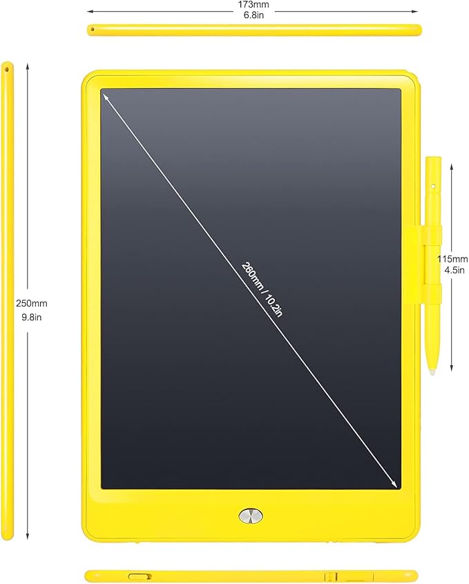 Sketch Pads for Drawing Kids, LEYAOYAO LCD Writing Tablet with Protect Bag Etch a Pads,Colourful Screen Draw Pad Draw Board,Birthday Gifts for 3 4 5 6 Year Old Girls(Yellow,10-Inch)