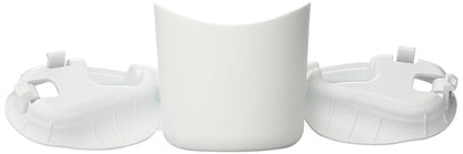 Clek Oobr High Back Booster Car Seat with Rigid Latch, Cloud & Foonf/Fllo Drink Thingy Cup Holder, White