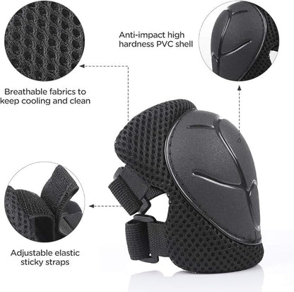 DaCool Kids Bike Helmet Set Skateboard Knee Pads - Kids Helmet Elbow Pads Wrist Guards Adjustable for 3~10yrs Girl Boy Kids Protective Gear Set for Sport Cycling Bike Roller Skating Scooter