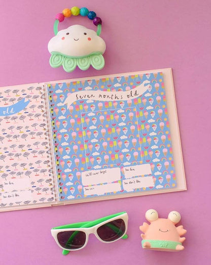 Lucy Darling Little Beach Babe Baby Memory Book – First 5 Years Journal & Photo Album, Baby Girl Keepsake, Unique Scrapbook Album, Mom Gift