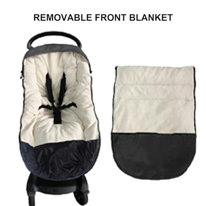 Funlife Anti-Kick Waterproof High Performance Winter Stroller Footmuff Fits All Travel Gear,Front Piece Height Adjustable and Removable,M6-4T