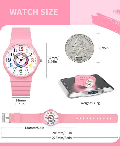 Kids Analog Watch Boys Girls, 30M Waterproof, Sports Watch for Boys, Easy to Read Children's Thin Dial Wrist Watches with Soft Band, for Ages 5-15 Kids Great Birthday Gifts Christmas Day