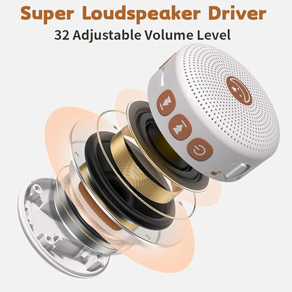 Sound Machine Mini Portable Baby White Noise Machine with 30 Soothing Sounds for Kids Adults Auto-Off Timer 32 Volume Levels Rechargeable Brown Noise Sleep Machine for Home Office Privacy and Travel