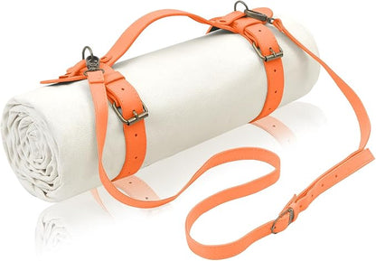 4’9” x 6’3” White Lightweight Water-Resistant Canvas Mat – Picnic, Outdoor, Beach, Park, Camping, Toy Mat