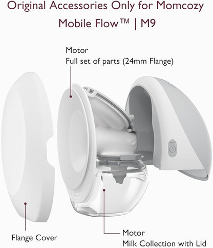 Momcozy Original Replacement Accessories for Upgraded Mobile Flow | Upgraded M9,Original Upgraded M9 Breastfeeding Parts,Full Set Parts,1 Pack