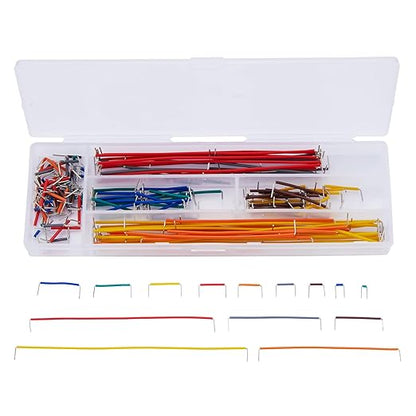 276Pcs Breadboard Jumper Wires Kit, 2Pcs 830 Breadboards + 2Pcs 400 Breadboards + 2Pcs Color-Coded 170 Breadboards + 140Pcs U-Shape Jumpers and 2x65Pcs Flexible Wires for Arduino, Raspberry Pi, STEM