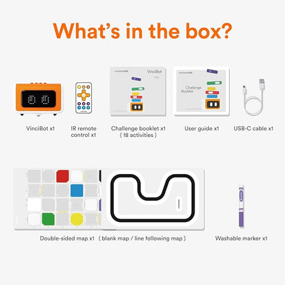 VinciBot STEM Robotics for Kids Ages 8-12, Scratch&Python Programmable Robot with AI Function for Teens School Grade 3-7, Educational Coding Robot Kit for Boys & Girls, Ages 8+