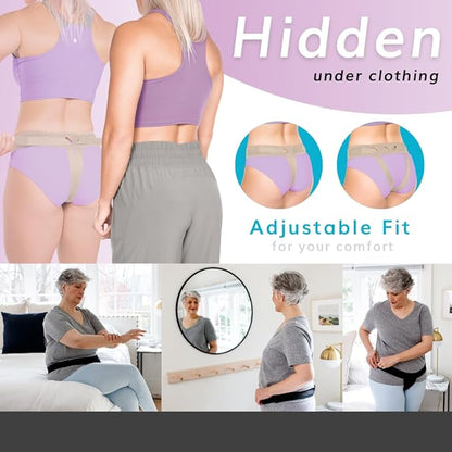 BraceAbility Pelvic Pro Prolapse Belt - Patented, Original Uterus Support Brace for Women Treating Dropped Bladder, Uterine Prolapse, Vulvar Varicosities, Postpartum, Symphysis Pubis Dysfunction (XL)