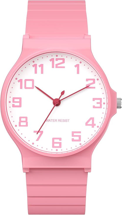 Kids Analog Watch Boys Girls, 30M Waterproof, Sports Watch for Boys, Easy to Read Children's Thin Dial Wrist Watches with Soft Band, for Ages 5-15 Kids Great Birthday Gifts Christmas Day