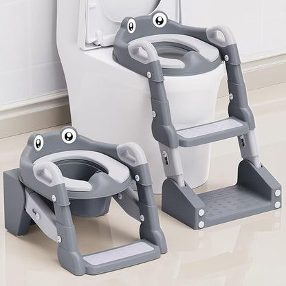 Potty Training Seat, Toddler Potty Training Toilet, Upgrade 2 In 1 Toddler Toilet Seat with Steps Stool Splash Guard and Anti-Slip Pad Soft Cushion, Potty Seats for Toddlers Baby Kids
