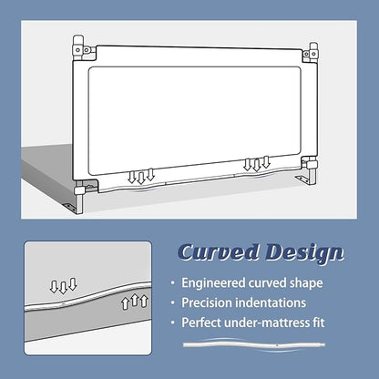 3-Piece Bed Rail for Toddlers with Headboard Rod, Adjustable Baby Bed Rail Guard (78.7 * 78.7 * 59 Inch-Queen Size)