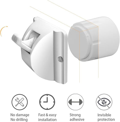 Magnetic Baby Proofing Cabinet Locks - Child Safety for Cabinets, Drawers & Cupboards - 16 Locks 3 Keys - No Drilling Easy Install by DOMILE