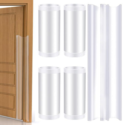 6 Pcs Door Pinch Guard Baby Proofing Jam Shield Door Finger Pinch Guard 47.2 x 7 Inch Hinge Cover Protectors for 90 and 180 Degree Gates Kids Pets Safety
