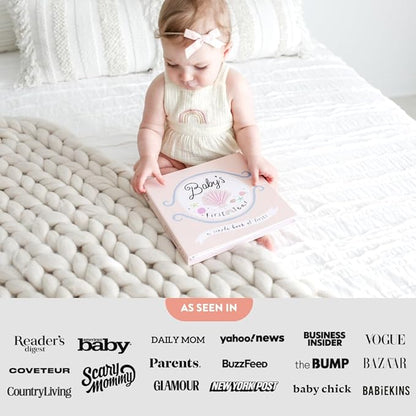 Lucy Darling Little Beach Babe Baby Memory Book – First 5 Years Journal & Photo Album, Baby Girl Keepsake, Unique Scrapbook Album, Mom Gift