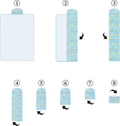 UDEAR Foldable Picnic Blanket,80"x60" Waterproof, Sandproof, Portable with Tote Bag for Beach, Park, Camping, and Travel,Blue