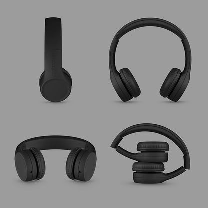 LilGadgets Connect+ Wired Kids Headphones for School with Mic, Volume Limited & Noise Reduction, On-Ear Headset with Cord, SharePort Technology for Multiple Kids & SoftTouch Padding, Black