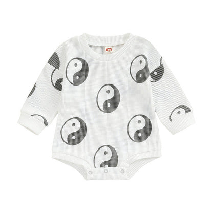 Baby One-piece Suit Knitted Long Sleeve