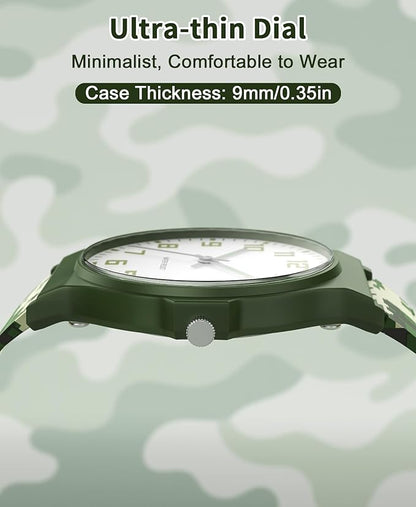 Kids Analog Watch Boys Girls, 30M Waterproof, Sports Watch for Boys, Easy to Read Children's Thin Dial Wrist Watches with Soft Band, for Ages 5-15 Kids Great Birthday Gifts Christmas Day
