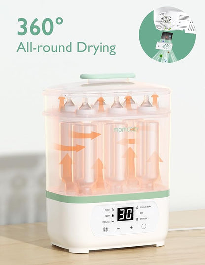 Momcozy Bottle Sterilizer and Dryer, 8-in-1 Electric Steam Baby Bottle Sterilizer for Baby Bottles, Baby stuffs & Breast Pump Accessories