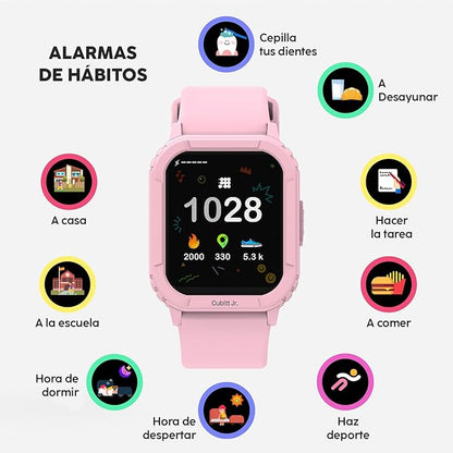 Cubitt Jr Smart Watch Fitness Tracker for Kids and Teens, with Games, Step Counter, Sleep Monitor, Heart Rate Monitor, Activity Tracker, Good Habits Alarms, 1.52" Touch Screen, IP68 Waterproof