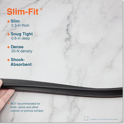 Roving Cove Slim-Fit Edge Protector for Baby Proofing (9ft Small Edge Only), Soft Rubber Foam, Furniture Edge Bumper Guard, Desk Edge Cushion, 3M Adhesive, Onyx Black