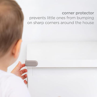 Ubbi Corner Protectors, Furniture Corner Guards for Baby and Toddlers, Baby Proof Covers, Baby Safety, Taupe, 16 Piece Set