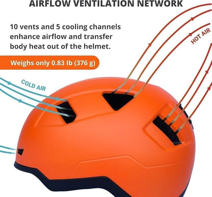Kid Bike Helmets for Boys and Girls | Fit Head 51-54cm Circumference | CPSC & NTA-8776 Dual Certified | Multi-Sport Helmets with LED Lights, Magnetic Buckle, Detachable Visor