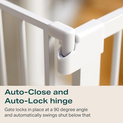 Cumbor 36" Extra Tall Baby Gate for Dogs and Kids with Wide 2-Way Door, 29.7-40.6" Width, and Auto Close Personal Safety for Babies and Pets, Fits Doorways, Stairs, and Entryways