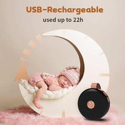 Sound Machine Mini Portable Baby White Noise Machine with 30 Soothing Sounds for Kids Adults Auto-Off Timer 32 Volume Levels Rechargeable Brown Noise Sleep Machine for Home Office Privacy and Travel