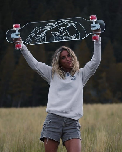 Clear Longboard Skateboard - Transparent Acrylic Long Boards with Light-Up LED Wheels for Smooth Rides - Ride The Streets in Style with Longboard Built for Beginners & Pros Alike