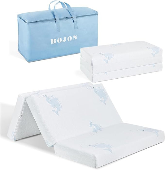 Pack and Play Mattress, 38x26” Foldable Travel Crib Memory Foam Playpen Mattress Pad for Baby & Toddler – Fits Most Playards