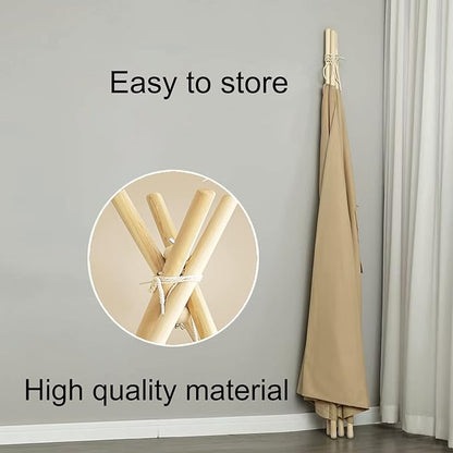 Teepee Tent for Kids-Portable Children Play Tent Indoor Outdoor (Khaki)