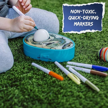The Eggmazing Egg Decorator The DinoMazing Dinosaur Egg Refill - for The DinoMazing Egg Decorating Spinner by EggMazing - Egg with Mystery Dinosaur and Non-Toxic Slime - 6 Eggs