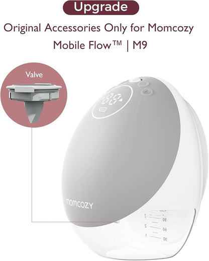 Momcozy Original Replacement Accessories for Upgraded Mobile Flow | Upgraded M9,Original Upgraded M9 Breastfeeding Parts,Valve，2 Pack
