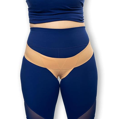 Women's Pelvic Support Belt ― Uterus & Bladder Girdle for Prolapsed bladder | Postpartum Recovery | Dysfunction Pain Relief - Low Waist - BEACH SAND - L