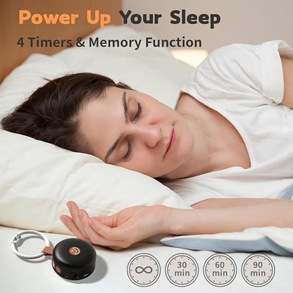 Sound Machine Mini Portable Baby White Noise Machine with 30 Soothing Sounds for Kids Adults Auto-Off Timer 32 Volume Levels Rechargeable Brown Noise Sleep Machine for Home Office Privacy and Travel