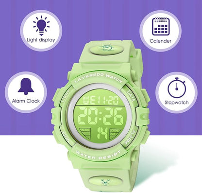 Kids Watch,Boys Watch for 3-15 Year Old Boys,Digital Sport Outdoor Multifunctional Chronograph LED 50 M Waterproof Alarm Calendar Analog Watch for Children with Silicone Band,Kids Gift