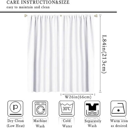 Cartoon Dinosaur Curtains for Kids Boys Girls Home Decor Childish Cute Dino Animals Print Pattern Rod Pocket Blackout Window Drapes for Nursery Baby Bedroom Playroom W26xL84in 2 Panels