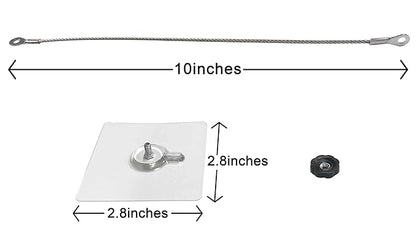 10 inches Stainless Steel Furniture Straps for Baby Proofing, No-Drill Furniture Anchors Earthquake Straps, Prevent Falling and Anti Tip TV Safety Straps, 6 Pcs