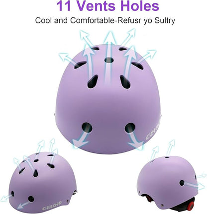 Kids Bike Helmet,Toddler Skateboard Helmets for Ages 2-3-5-8-14 Years Boys Girls，Adjustable Multi-Sport Bicycle Skateboarding Football Roller Skating Scooter Rollerblade Balance Bike Helmet
