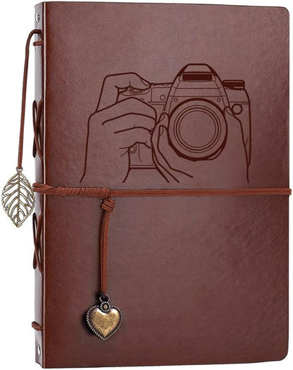 Photo Album 4x6 160 Photos, Leather Photo Albums with Writing Space With 30 Writing Paper, Travel Family Wedding Kids Graduation Ultrasound Baby Picture Album Scrapbook Photo Album