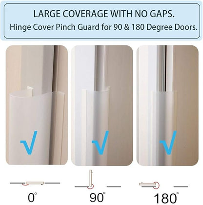 4 PCS AILUOQI Door Jam Shield Finger Pinch Guard for Baby Proofing, Kids, Hinge Cover Pinch Guard for 90 & 180 Degree Doors Frame & Baby Gate. 47.2" H, 6.7" W. 4 Pieces Set