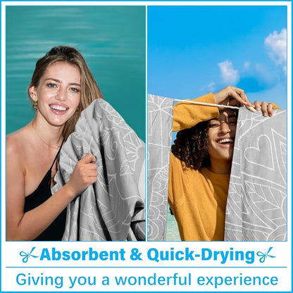 Oversized Turkish Beach Towel Blanket XXL Cotton Sandproof Towels Boho Woven Extra Large Big Sand Free Giant Throw Thick Blankets Huge Quilt XL Picnic Camping Necessities Cloud For Adult Gifts
