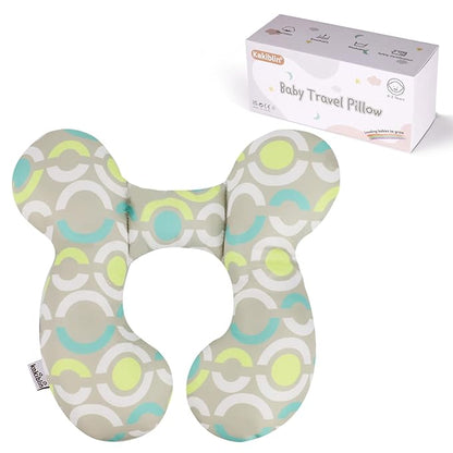 KAKIBLIN Baby Travel Pillow,Neck Pillows for Car Seat,Upgraded Baby Head Pillow,Toddler Head and Neck Support Pillow for Car Seat, Pushchair,Travel (Circle)