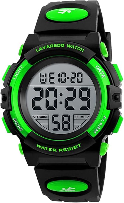 Kids Watch,Boys Watch for 3-15 Year Old Boys,Digital Sport Outdoor Multifunctional Chronograph LED 50 M Waterproof Alarm Calendar Analog Watch for Children with Silicone Band,Kids Gift